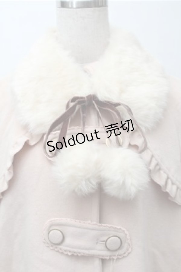 画像3: Ank Rouge / ファー襟ケープコート  ピンク S-25-11-09-041-CA-CO-AS-ZS (3)