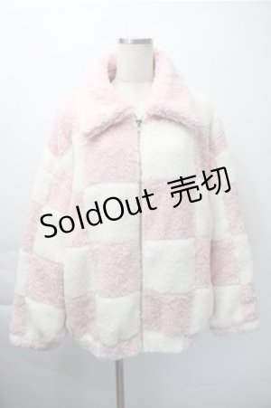 画像: Candy Stripper / ボアジャケット  ピンクｘオフ S-25-11-09-043-PU-JA-AS-ZS