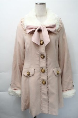画像: LIZ　LISA / ファー襟コート  ピンク S-25-11-09-044-LO-OP-AS-ZS