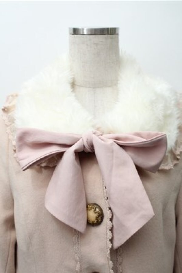 画像3: LIZ　LISA / ファー襟コート  ピンク S-25-11-09-044-LO-OP-AS-ZS (3)