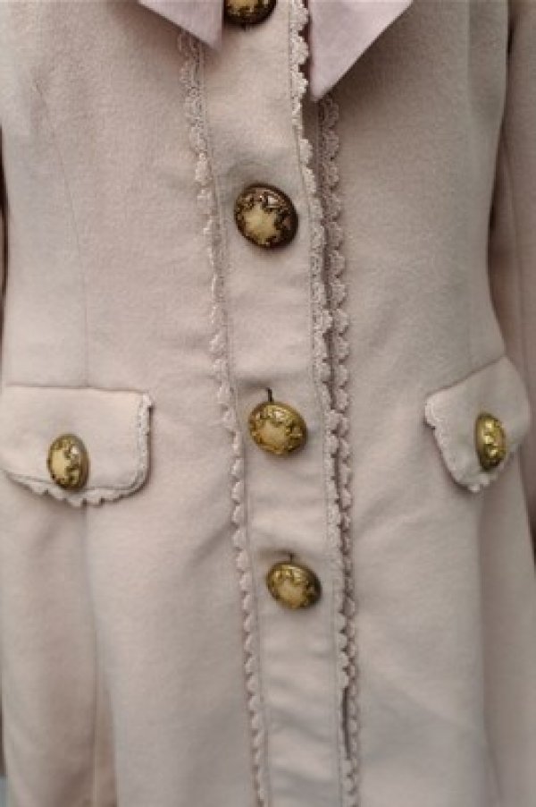 画像4: LIZ　LISA / ファー襟コート  ピンク S-25-11-09-044-LO-OP-AS-ZS (4)