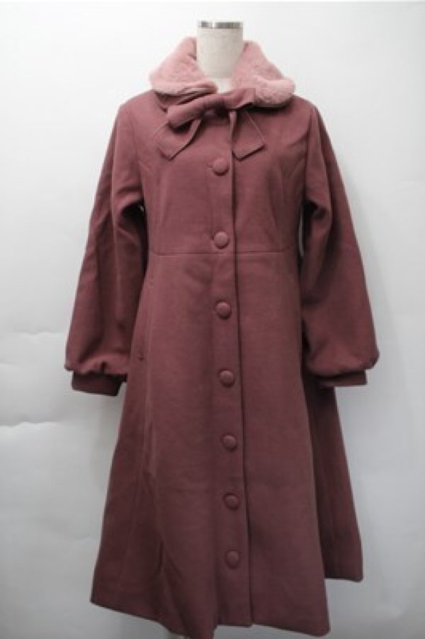 画像1: m petit by misako / AM*リボンコート  ピンク S-25-11-09-045-LO-JA-HR-ZS (1)