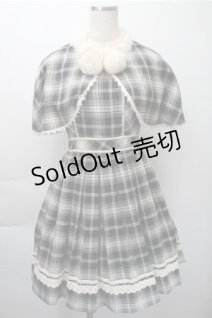 画像: Secret Honey / ケープ付きジャンパースカート  黒 S-25-11-09-048-CA-OP-AS-ZS