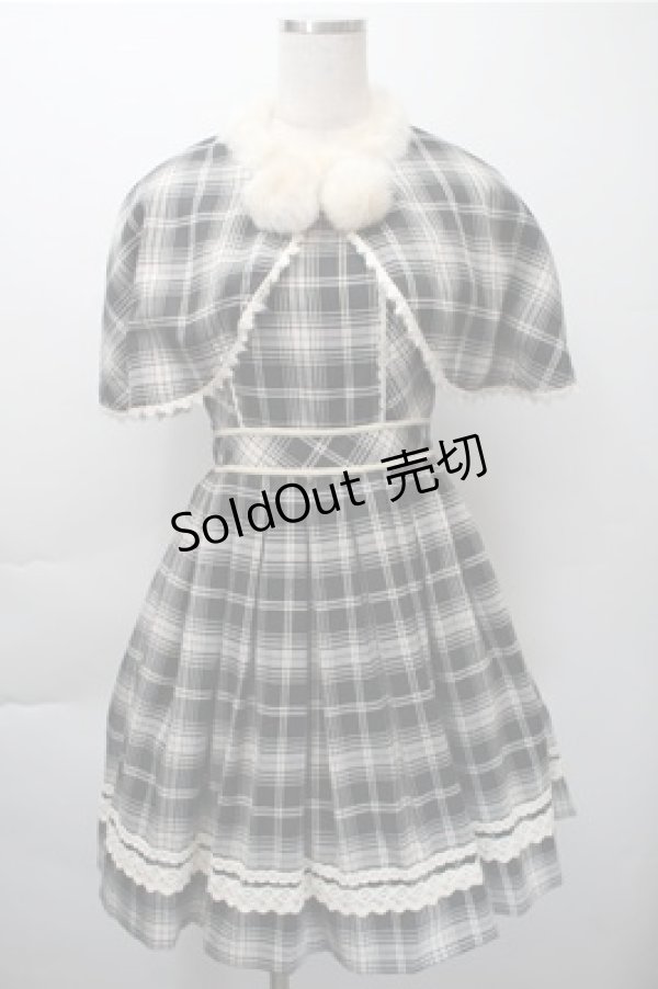 画像1: Secret Honey / ケープ付きジャンパースカート  黒 S-25-11-09-048-CA-OP-AS-ZS (1)