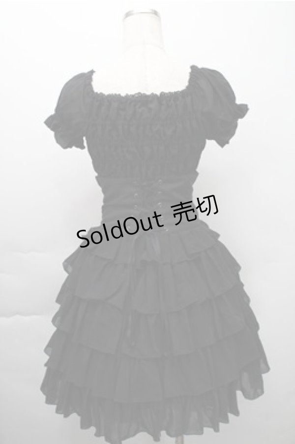 画像2: ATELIER PIERROT / オフショルダーシャーリングワンピース  黒 S-25-11-09-049-EL-OP-AS-ZS (2)