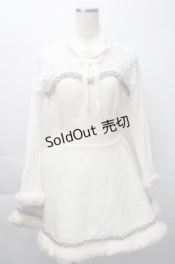 画像1: Swankiss / 裾ファーワンピース  オフ S-25-11-09-051-CA-OP-AS-ZS (1)