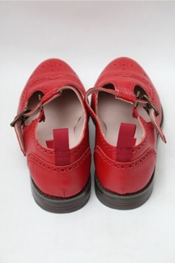 画像3: PINK HOUSE / Tストラップウイングチップシューズ S 赤 S-25-11-09-005-LO-SH-AS-ZS (3)