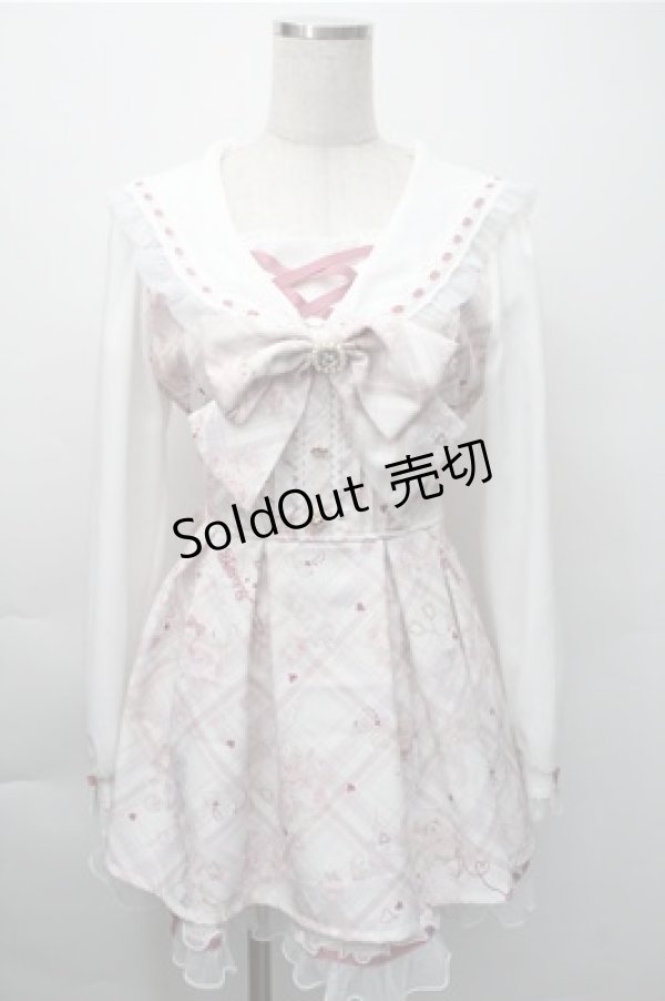 画像1: LIZ LISA / sewing bear柄セットアップ 0 ピンク S-25-11-09-053-LO-TO-HR-ZS (1)