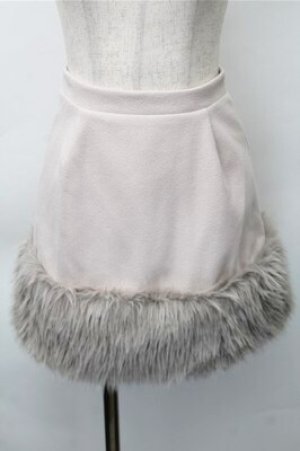 画像: evelyn / 裾ファースカート  ピンクグレー S-25-11-09-054-LO-SK-AS-ZS