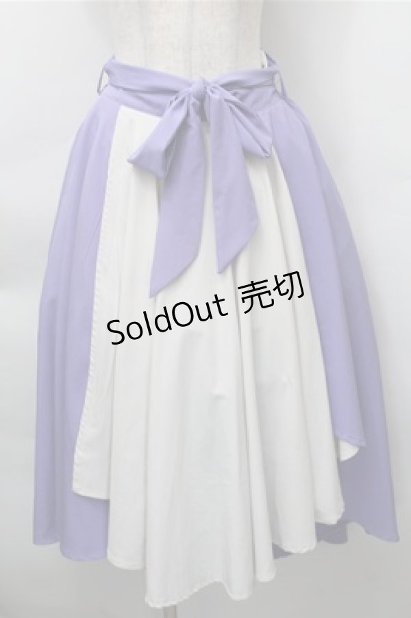 画像1: axes femme / イレヘムスカート  ラベンダーｘオフ S-25-11-09-056-AX-TO-AS-ZS (1)