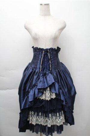 画像: ATELIER PIERROT / “Eleanor”コルセットスカート  紺 S-25-11-09-058-EL-SK-AS-ZS