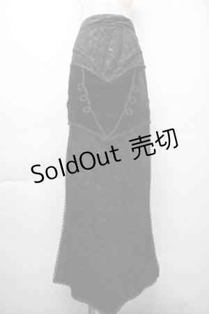画像: PUNK RAVE / ベロアスカート  黒 S-25-11-09-059-PU-SK-AS-ZS