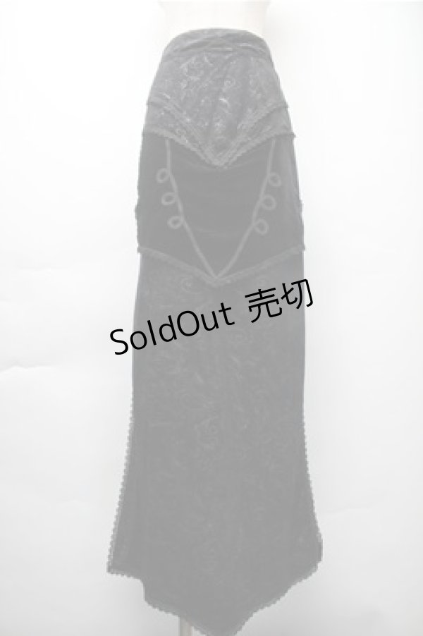 画像1: PUNK RAVE / ベロアスカート  黒 S-25-11-09-059-PU-SK-AS-ZS (1)