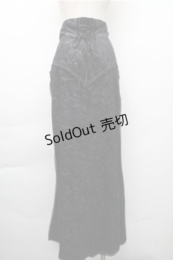 画像2: PUNK RAVE / ベロアスカート  黒 S-25-11-09-059-PU-SK-AS-ZS (2)