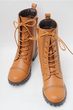 画像: PINK HOUSE / レースアップブーツ  ブラウン S-25-11-09-010-LO-SH-AS-ZS