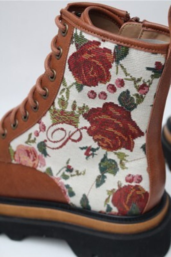 画像4: PINK HOUSE / ゴブランブーツ S ブラウン S-25-11-09-011-LO-SH-AS-ZS (4)