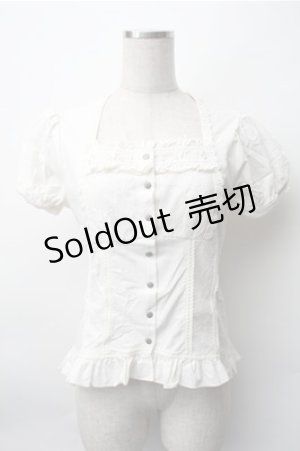 画像: Ozz oneste / レース切替ブラウス  オフ S-25-11-09-018-OO-BL-AS-ZS