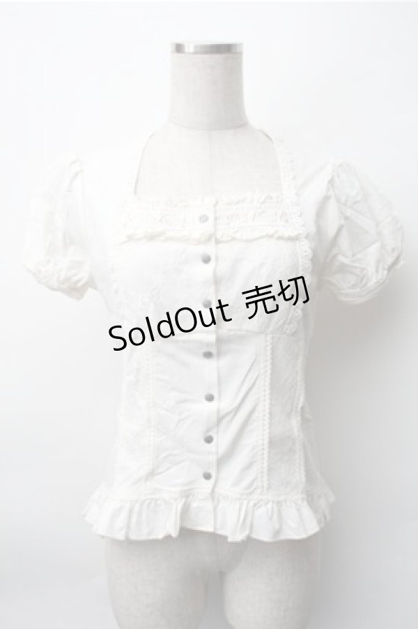 画像1: Ozz oneste / レース切替ブラウス  オフ S-25-11-09-018-OO-BL-AS-ZS (1)