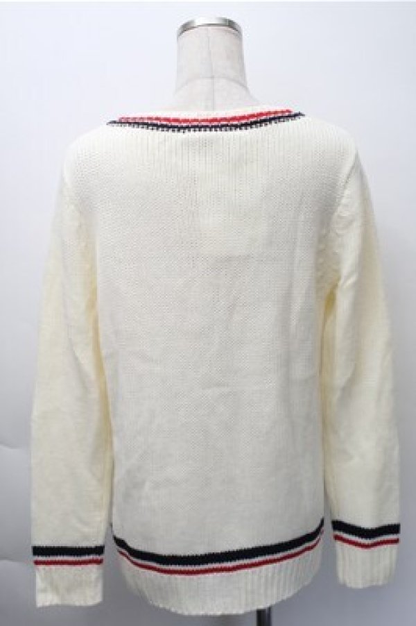 画像2: Tralala / ラインカーディガン  オフ S-25-11-09-022-LO-TO-AS-ZS (2)