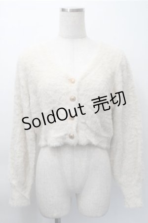 画像: an another angelus / エンブレム釦フェザーニットカーディガン  オフ S-25-11-09-023-CA-SK-AS-ZI