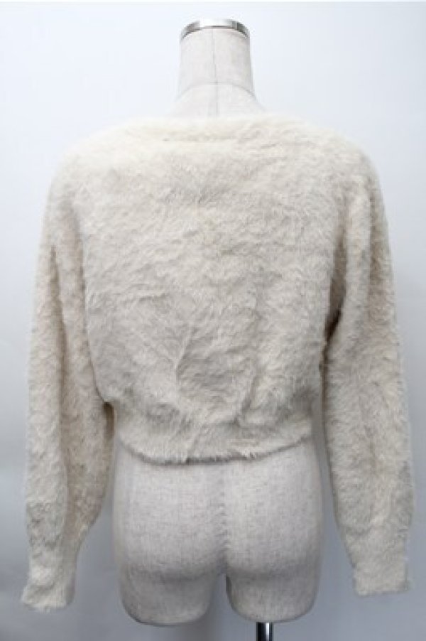 画像2: an another angelus / エンブレム釦フェザーニットカーディガン  オフ S-25-11-09-023-CA-SK-AS-ZS (2)