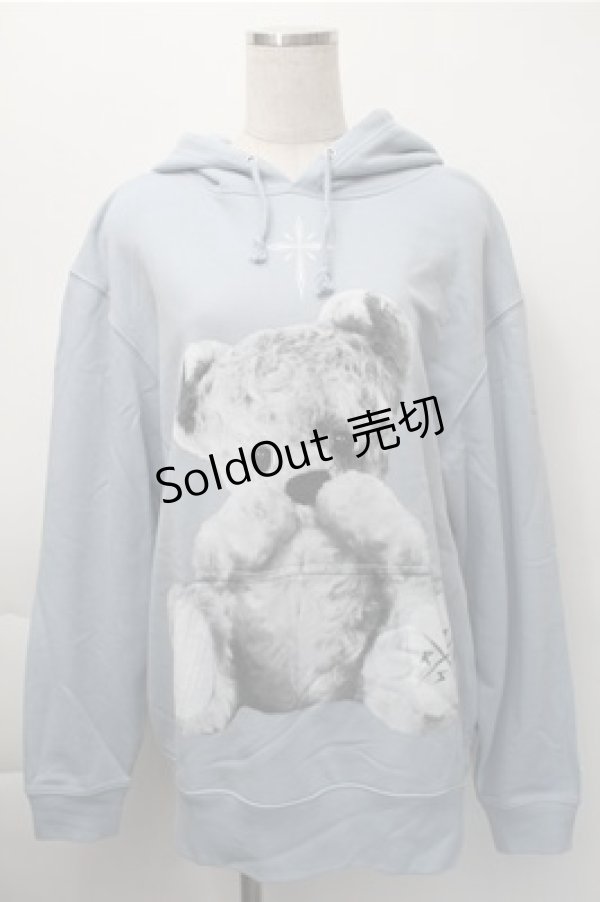 画像1: TRAVAS TOKYO / FURRY BEARプルオーバーパーカー  サックス S-25-11-09-025-PU-TO-HR-ZS (1)