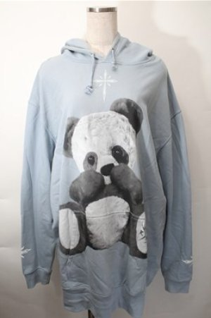 画像: TRAVAS TOKYO / Furry panda hoodie パンダプリント プルオーバーパーカー  サックス S-25-11-09-026-PU-TO-HR-ZS