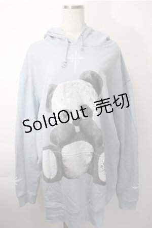 画像: TRAVAS TOKYO / Furry panda hoodie パンダプリント プルオーバーパーカー  サックス S-25-11-09-026-PU-TO-HR-ZS