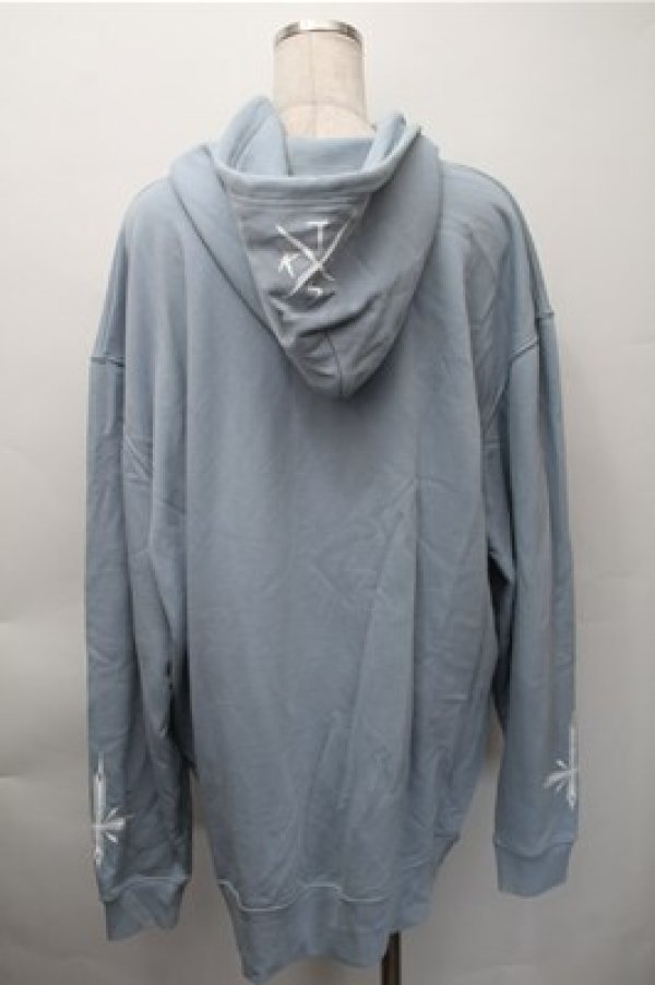 画像2: TRAVAS TOKYO / Furry panda hoodie パンダプリント プルオーバーパーカー  サックス S-25-11-09-026-PU-TO-HR-ZS (2)