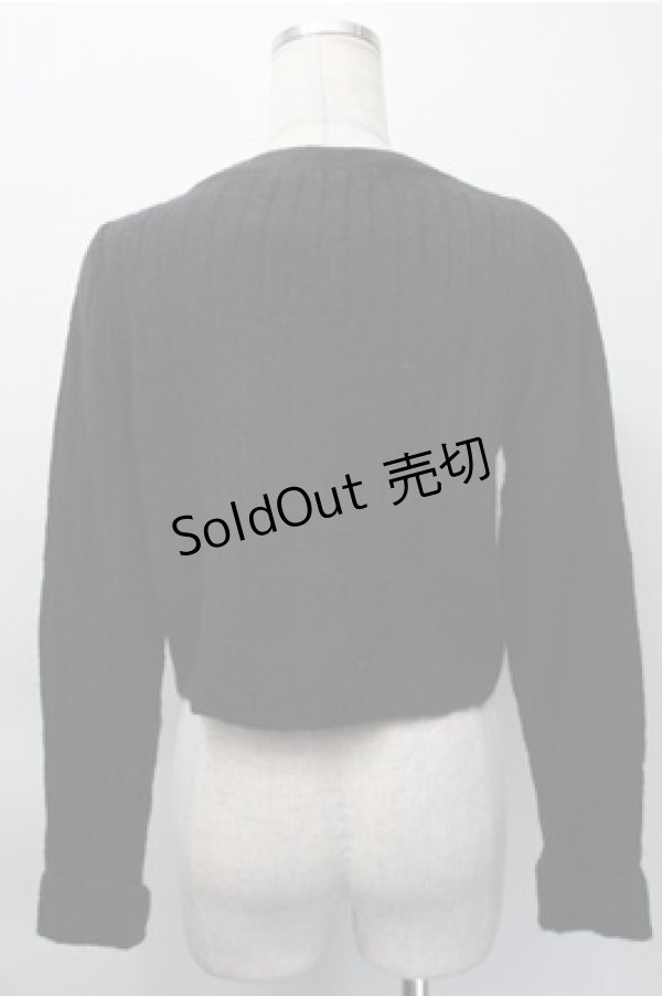 画像2: an another angelus / パールボタンニットカーディガン  黒 S-25-11-09-028-CA-TO-AS-ZS (2)