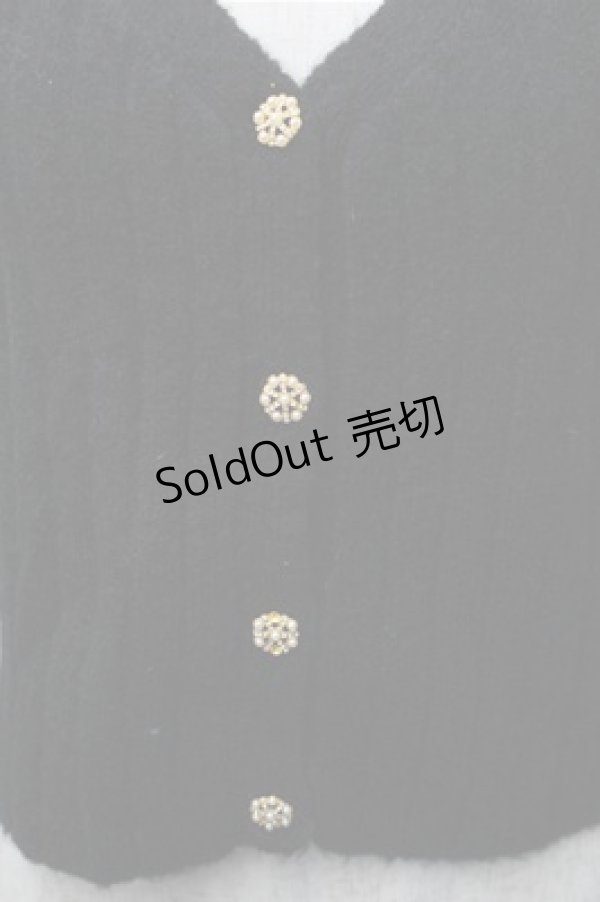 画像3: an another angelus / パールボタンニットカーディガン  黒 S-25-11-09-028-CA-TO-AS-ZS (3)