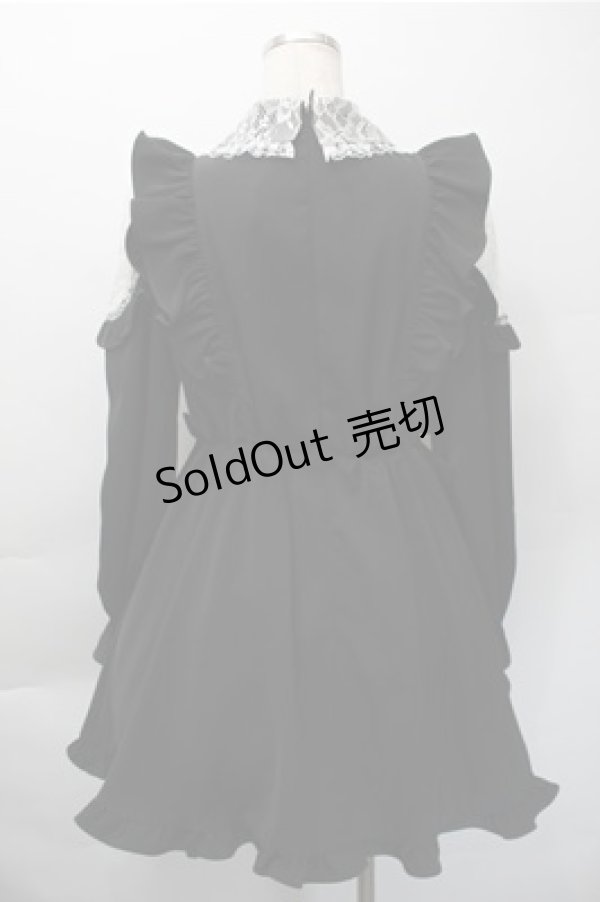 画像2: Ank Rouge / レース衿リボンギャザーワンピース M 黒 S-25-11-09-030-CA-OP-HR-ZS (2)