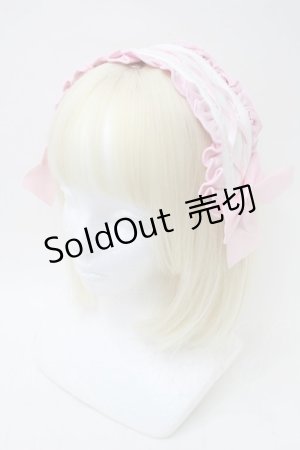 画像: Ank Rouge / ジャージヘッドドレス  ピンクｘ白 S-25-11-10-001-CA-AC-HR-ZS