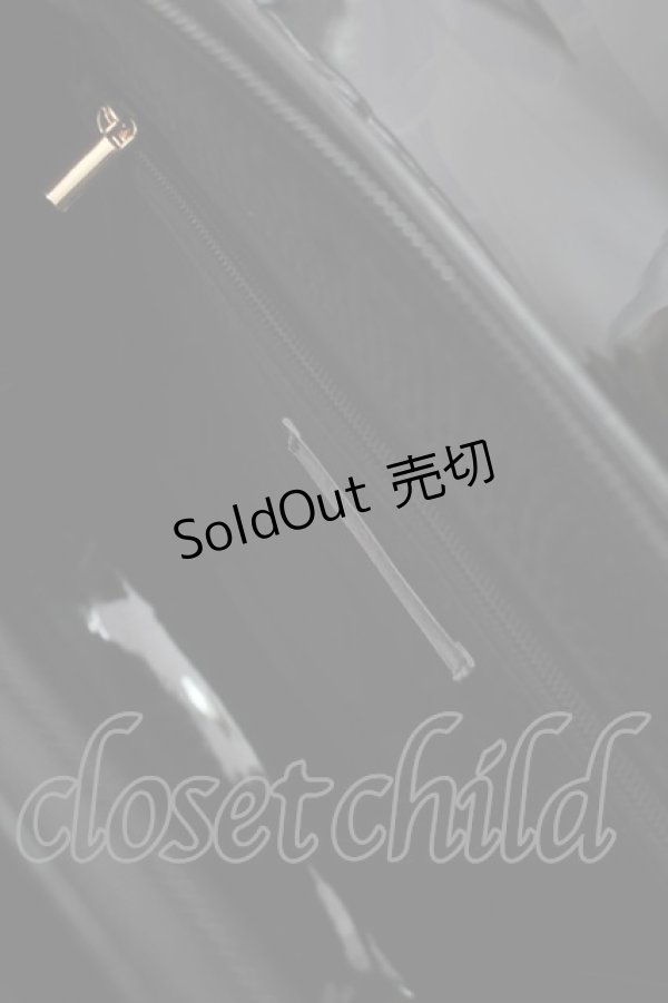 画像3: 中国ロリータ / エナメルクロスバッグ  黒ｘゴールド S-25-11-10-011-LO-BG-HR-ZS (3)