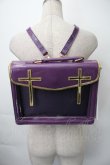 画像2: 中国ロリータ / エナメルクロスバッグ  紫ｘゴールド S-25-11-10-012-LO-BG-HR-ZS (2)