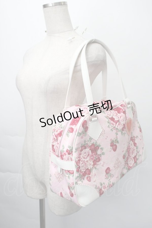 画像1: BABY,THE STARS SHINE BRIGHT / シュガーブーケ〜永遠の乙女の憧れ〜柄ボストンBag  ピンク S-25-11-10-013-BA-BG-AS-ZS (1)