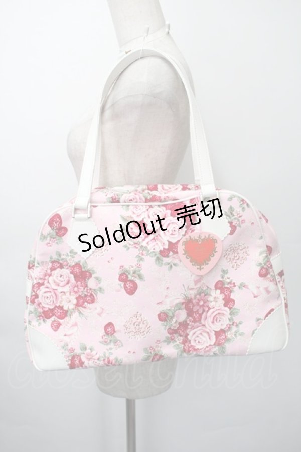 画像2: BABY,THE STARS SHINE BRIGHT / シュガーブーケ〜永遠の乙女の憧れ〜柄ボストンBag  ピンク S-25-11-10-013-BA-BG-AS-ZS (2)