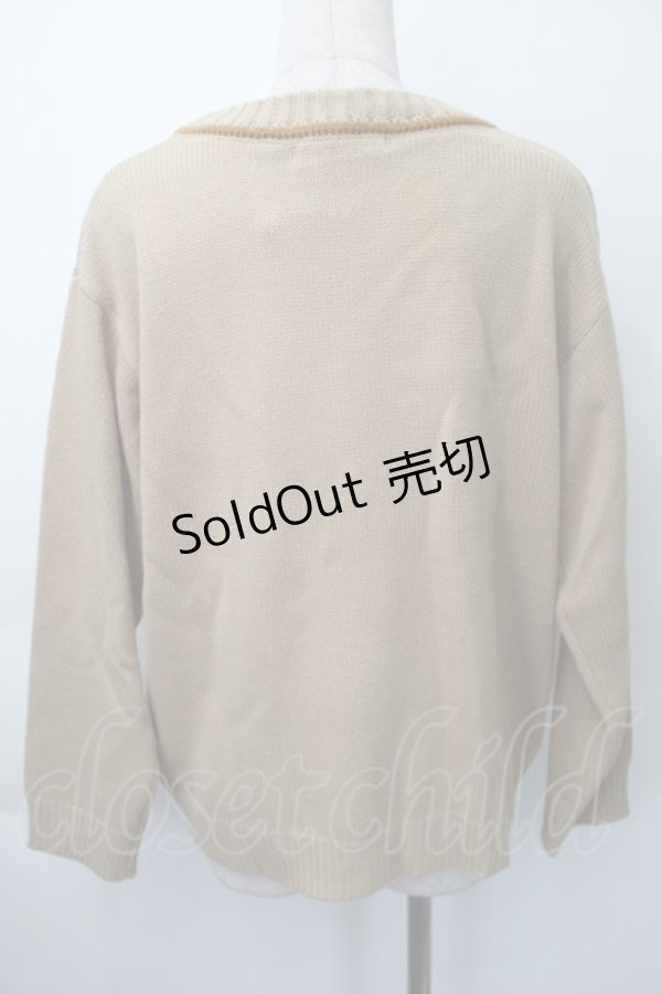 画像2: Fi.n.t / リボン刺繍カーディガン  ベージュ S-25-11-10-016-CA-TO-AS-ZS (2)