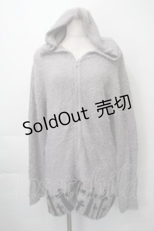 画像: PUTUMAYO / 裾クロスシャギーニットパーカー  グレー S-25-11-10-017-PT-TO-HR-ZS