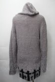 画像2: PUTUMAYO / 裾クロスシャギーニットパーカー  グレー S-25-11-10-017-PT-TO-HR-ZS (2)