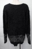 画像2: HYSTERIC GLAMOUR / サイドボタンシャギーニット  黒 S-25-11-10-021-PU-TO-HR-ZS (2)