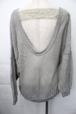 画像2: HYSTERIC GLAMOUR / 背中開きラメニット  グレー S-25-11-10-024-PU-TO-HR-ZS (2)