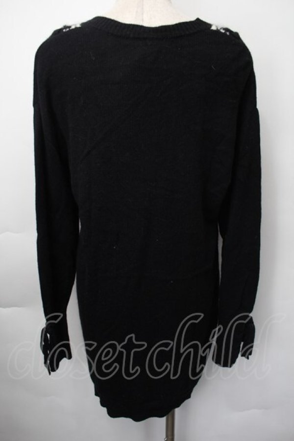 画像2: HYSTERIC GLAMOUR / ゼブラロングニット  黒ｘ白 S-25-11-10-033-PU-TS-HR-ZS (2)