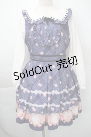 画像: LIZ LISA / ハートフレームチェック柄ワンピース  紺 S-25-11-10-050-LO-OP-HR-ZS