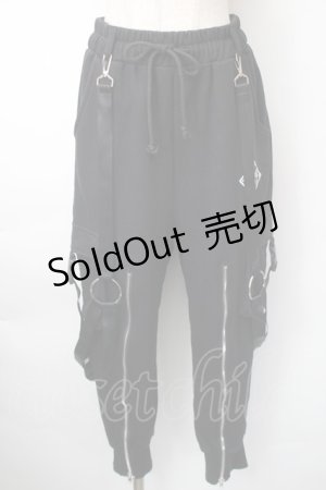 画像: KRY CLOTHING / 「DEKAIHAE」 ポケットパンツ  黒 S-25-11-10-062-EL-TO-HR-ZS