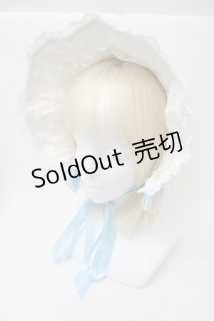 画像: BABY,THE STARS SHINE BRIGHT / ねこみみボンネット  白ｘサックス S-25-11-10-004-BA-AC-HR-ZS