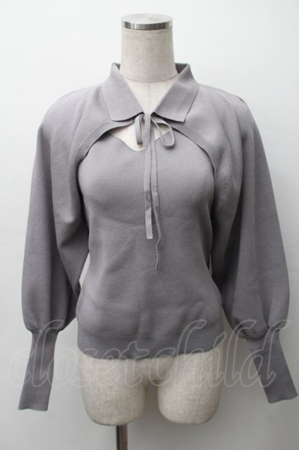 画像1: an another angelus / ボレロアンサンブルニット  グレー S-25-11-12-005-CA-TO-AS-ZS (1)