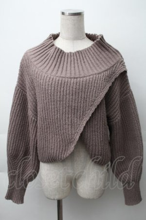 画像: axes femme POETIQUE / ショートニット  ベージュ S-25-11-12-006-AX-TO-AS-ZS