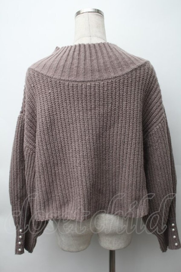 画像2: axes femme POETIQUE / ショートニット  ベージュ S-25-11-12-006-AX-TO-AS-ZS (2)