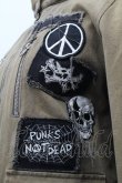 画像3: HELL CAT PUNKS / ワッペンミリタリージャケット  カーキ S-25-11-12-010-PU-JA-HR-ZS (3)